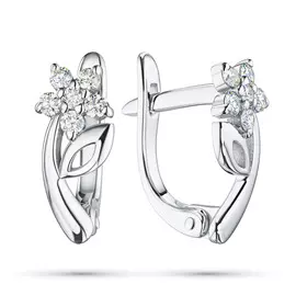 Серьги из белого золота с бриллиантами э0901сг03211002