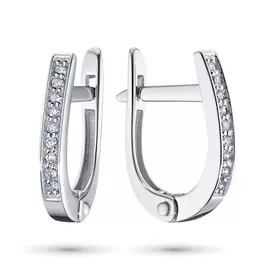 Серьги из белого золота с бриллиантом э0901сг04200708