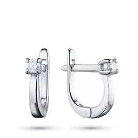 Серьги из белого золота с бриллиантом э0901сг04203163