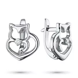 Серьги из белого золота с бриллиантами э0901сг04210519