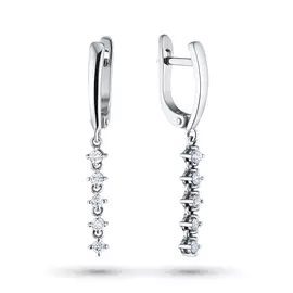 Серьги из белого золота с бриллиантом э0901сг05150500