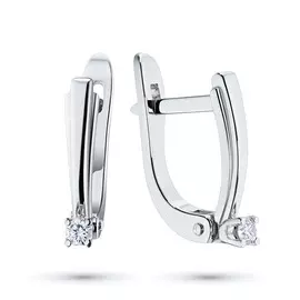 Серьги из белого золота с бриллиантом э0901сг05151800