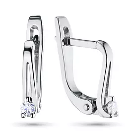 Серьги из белого золота с бриллиантом э0901сг05156800