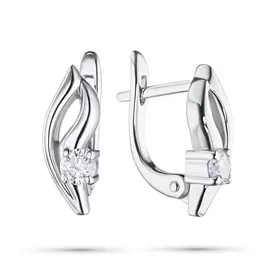 Серьги из белого золота с бриллиантом э0901сг05200696