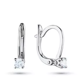 Серьги из белого золота с бриллиантом э0901сг05210201