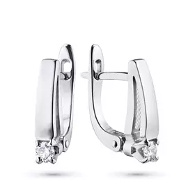 Серьги из белого золота с бриллиантом э0901сг06155400
