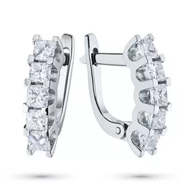 Серьги из белого золота с бриллиантом э0901сг06182900