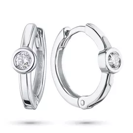 Серьги из белого золота с бриллиантом э0901сг06210506