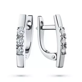 Серьги из белого золота с бриллиантом э0901сг07132400
