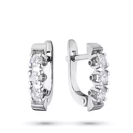 Серьги из белого золота с бриллиантом э0901сг07132600