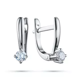 Серьги из белого золота с бриллиантом э0901сг07200216