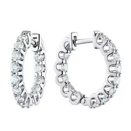 Серьги из белого золота с бриллиантом э0901сг07210302