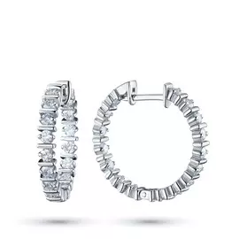 Серьги из белого золота с бриллиантом э0901сг07210303