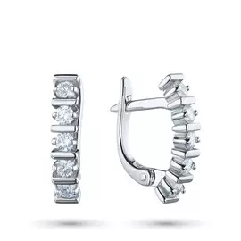 Серьги из белого золота с бриллиантом э0901сг07210304