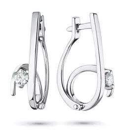 Серьги из белого золота с бриллиантами э0901сг07210501