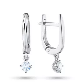 Серьги из белого золота с бриллиантами э0901сг07210752