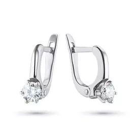 Серьги из белого золота с бриллиантом э0901сг08070700