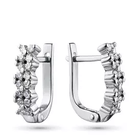 Серьги из белого золота с бриллиантом э0901сг08169500