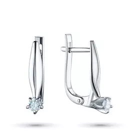 Серьги из белого золота с бриллиантами э0901сг08200106