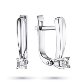 Серьги из белого золота с бриллиантами э0901сг08200120