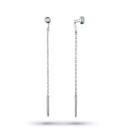 Серьги из белого золота с бриллиантом э0901сг08200351