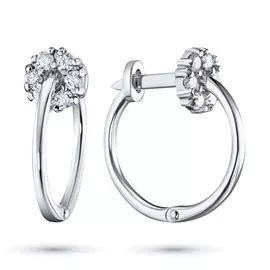 Серьги из белого золота с бриллиантом э0901сг08200353