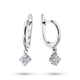 Серьги из белого золота с бриллиантом э0901сг09174200