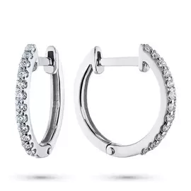 Серьги из белого золота с бриллиантом э0901сг09180100