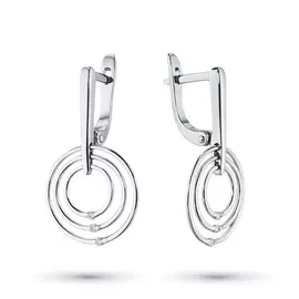 Серьги из белого золота с бриллиантом э0901сг09181100