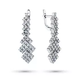 Серьги из белого золота с бриллиантом э0901сг09184600