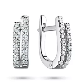 Серьги из белого золота с бриллиантами э0901сг09200109