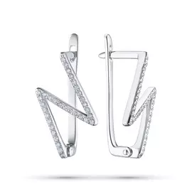 Серьги из белого золота с бриллиантами э0901сг09210008