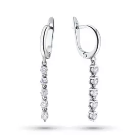 Серьги из белого золота с бриллиантом э0901сг10110300