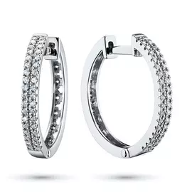 Серьги из белого золота с бриллиантом э0901сг10172500