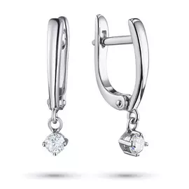 Серьги из белого золота с бриллиантом э0901сг10200132