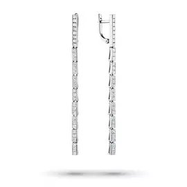 Серьги из белого золота с бриллиантом э0901сг10200390