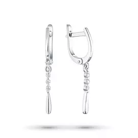 Серьги из белого золота с бриллиантами э0901сг11154300