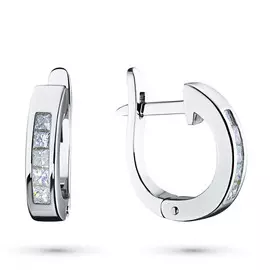 Серьги из белого золота с бриллиантом э0901сг11162000