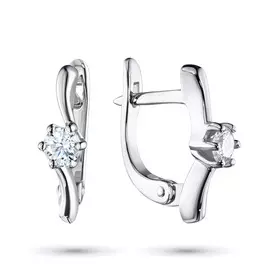 Серьги из белого золота с бриллиантами э0901сг11200201