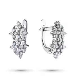 Серьги из белого золота с бриллиантом э0901сг12183300