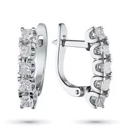 Серьги из белого золота с бриллиантом э0901сг12190280