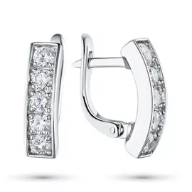 Серьги из белого золота с бриллиантом э0901сг12199090