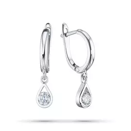 Серьги из белого золота с бриллиантами э0901сг12200201