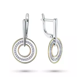 Серьги из белого золота с бриллиантом э1201сг05192700