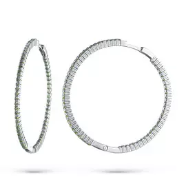 Серьги из белого золота с хромдиопсидом э0905сг01204510