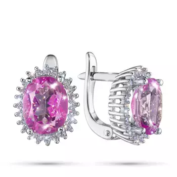 Серьги из белого золота с топазами э4771сг05210412