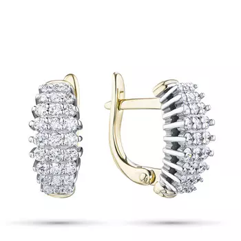Серьги из комбинированного золота э4812сг04210658