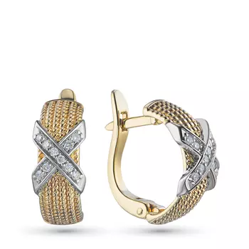 Серьги из комбинированного золота э4812сг08184300_white