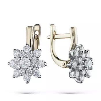 Серьги из комбинированного золота э4812сг09160400