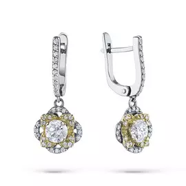 Серьги из комбинированного золота с бриллиантами э1001сг04201513